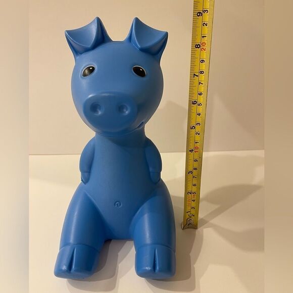 Rare || IKEA || Rigid plastic coin bank by designer Monika Mulder || blue || - Picture 7 of 10